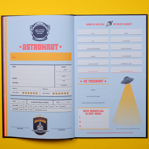 Astronauten vriendenboek