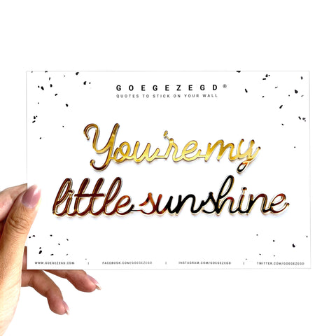 Muursticker a5 zwart: You're my little sunshine